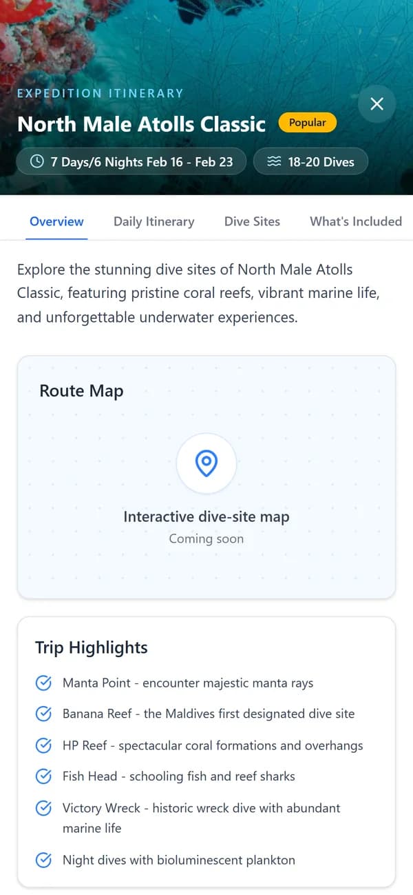 An itinerary on a phone