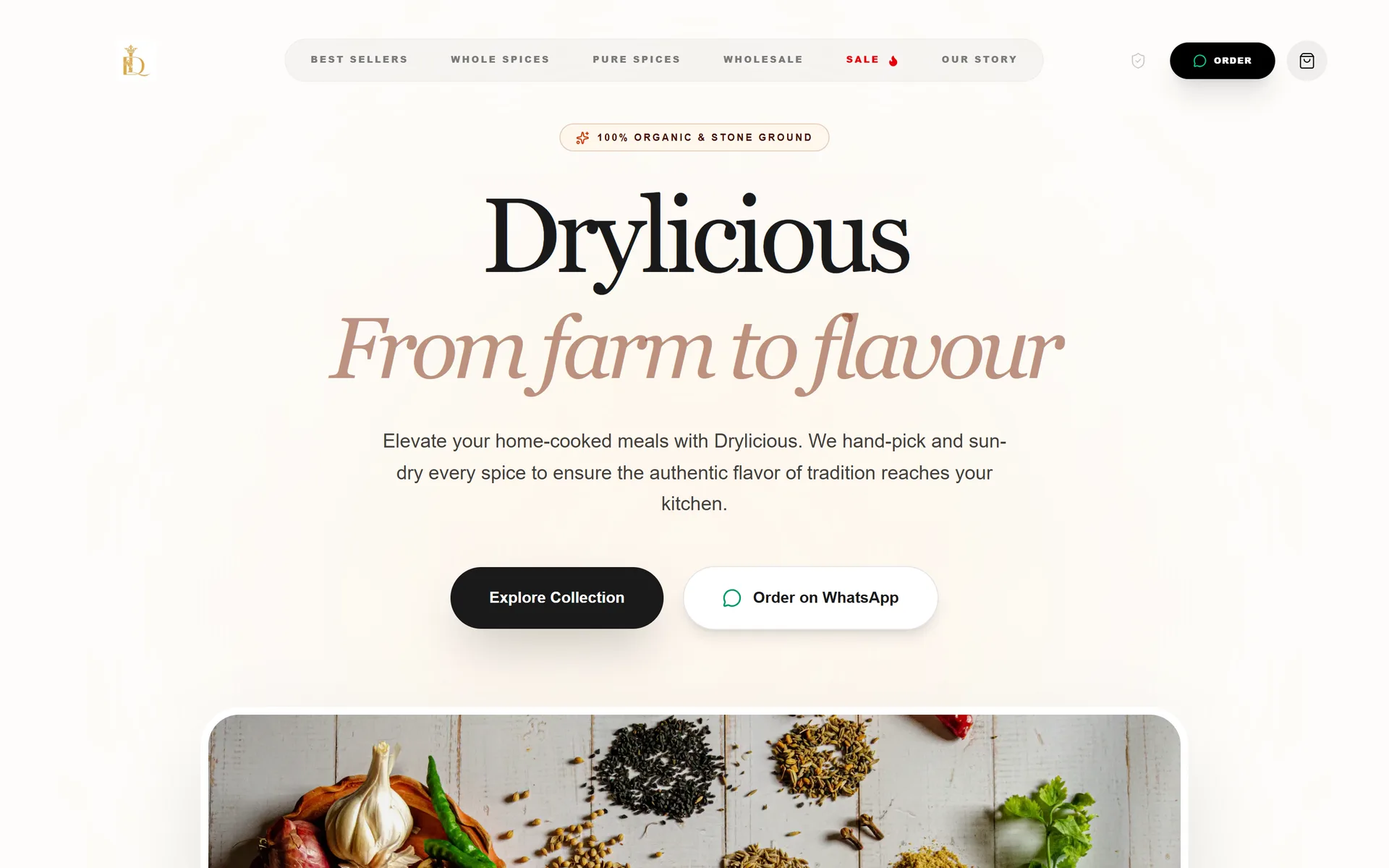 The Drylicious storefront: From farm to flavour