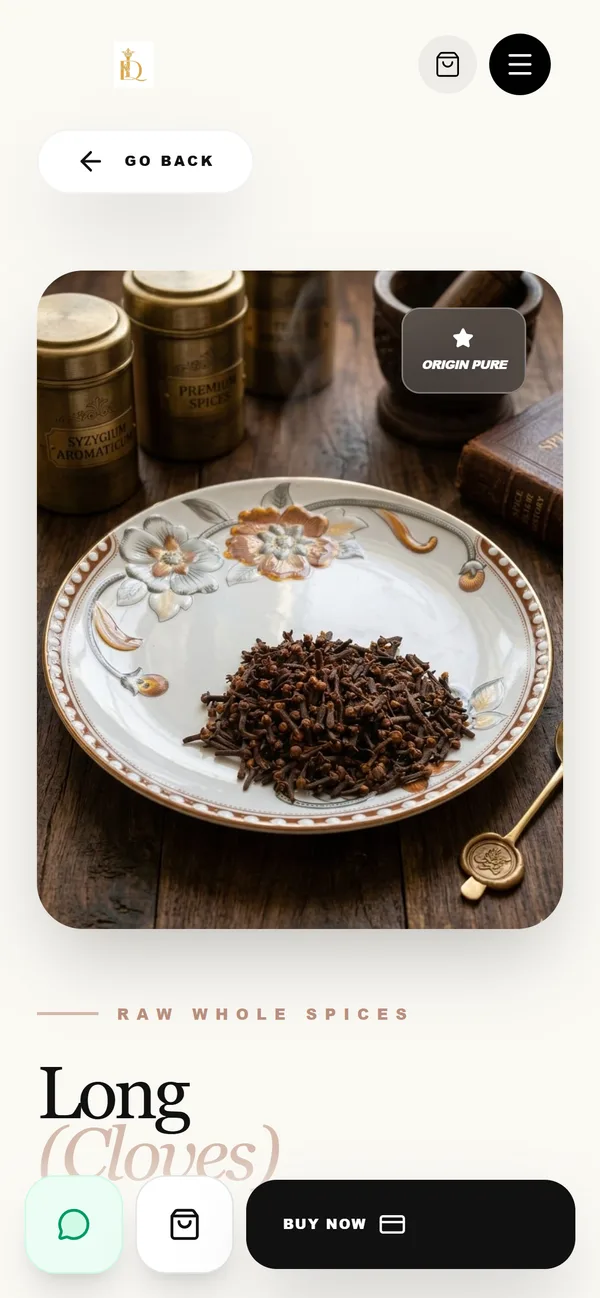 The Long (Cloves) product page on a phone
