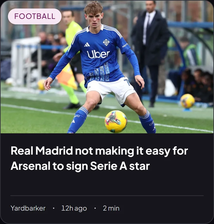 A news story card
